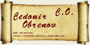Čedomir Obrenov vizit kartica